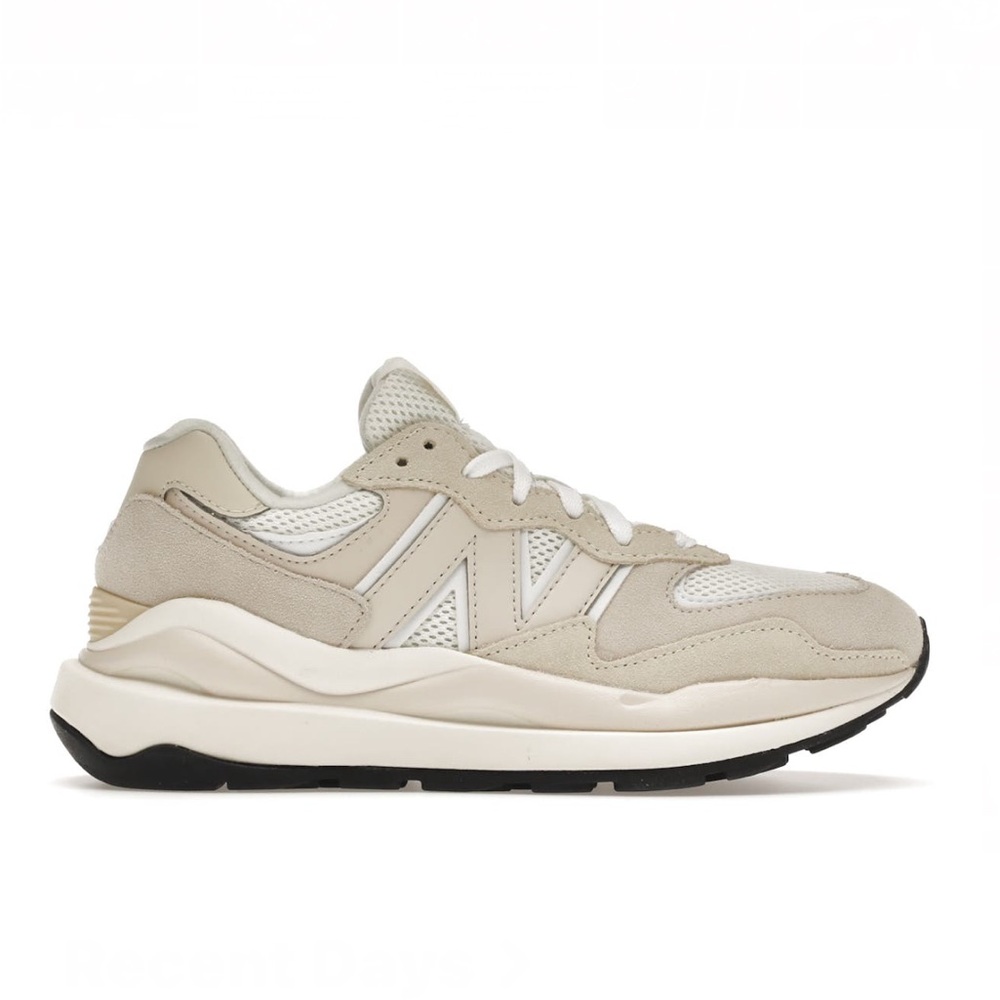 New Balance Womens 57/40 Cream and White Sneakers